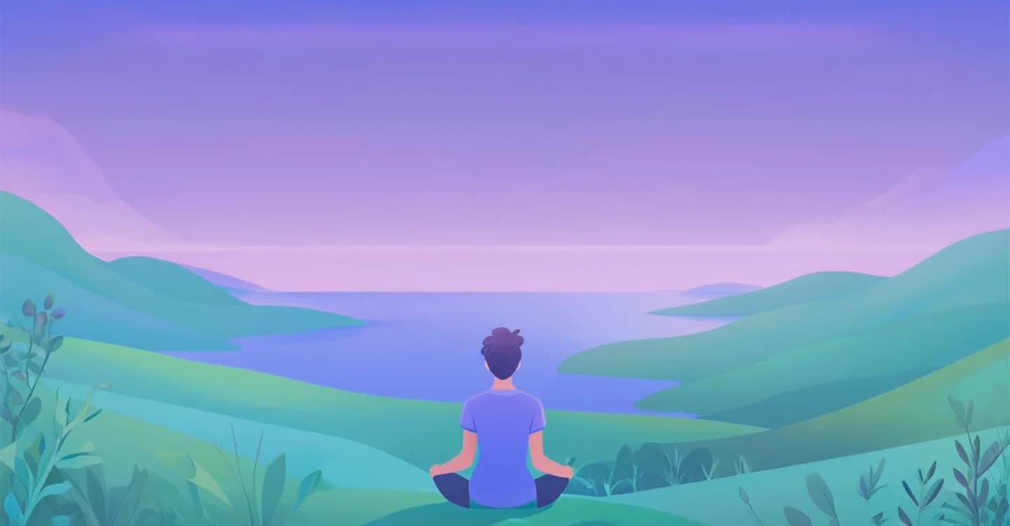 A serene landscape representing mental health support